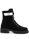 Giuseppe Zanotti Suede Leather Ankle Boots In Black