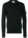 Stone Island Compass Badge Sweatshirt In Black