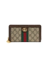 GUCCI Ophidia Leather Zip Around Wallet