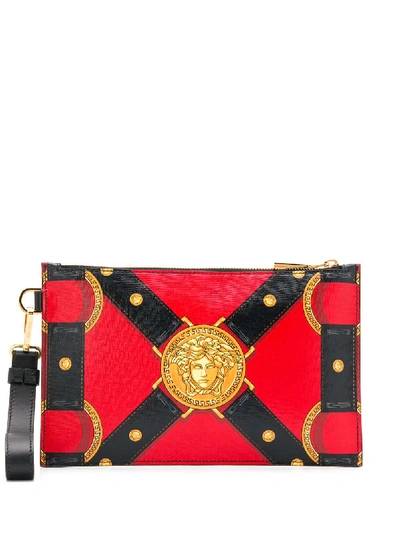 Versace Printed Small Pouch In Multicolor