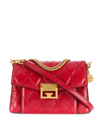 Givenchy Gv3 Small Leather Shoulder Bag In Red