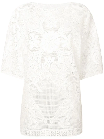 Dolce & Gabbana Embroidered Top In White