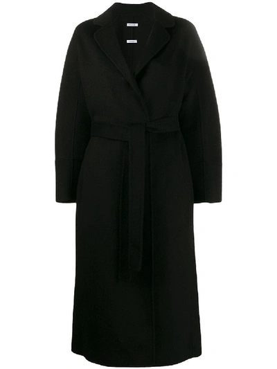 P.a.r.o.s.h Wool Belted Coat In Black