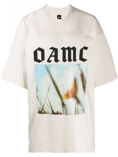 Oamc Oversize T-shirt In Beige