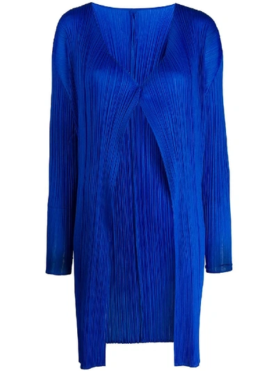 Issey Miyake Coat In Blue