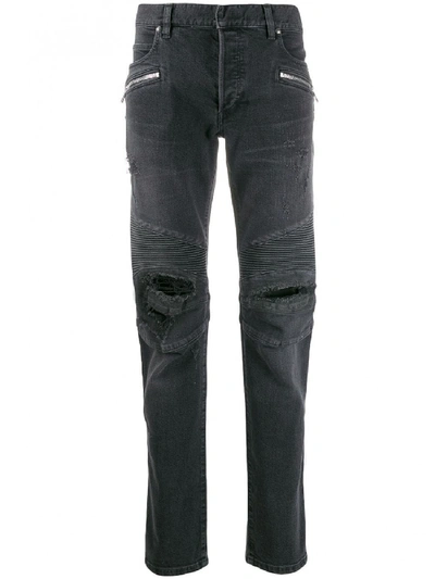 Balmain Slim Jeans In Black