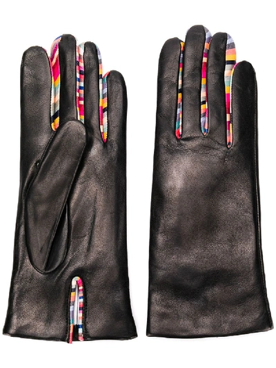 Paul Smith Leather Glove Swirl In Black