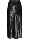 Cinq À Sept Marta Sequined Tulle Skirt In Black