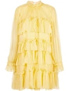 ADAM LIPPES TIERED RUFFLE DRESS