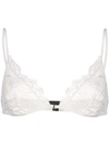 Kiki De Montparnasse Coquette Sheer Lace Demi Bra In Ivory