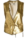 GOLDEN GOOSE SHIORI METALLIC WAISTCOAT