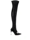 ALEXANDER MCQUEEN LAYERED EFFECT THIGH HIGH BOOTS