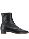 By Far Este 25mm Square Toe Ankle Boots In Black