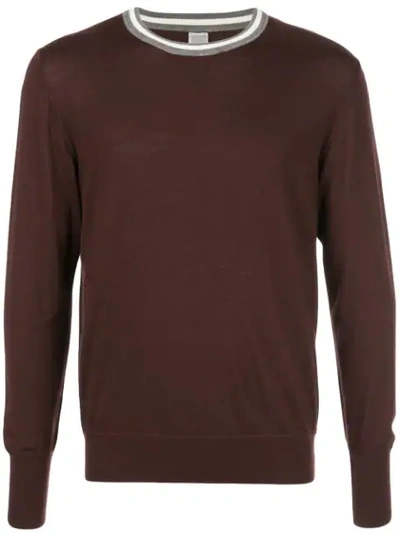Eleventy Crew Neck Knit Sweater - 棕色 In Brown