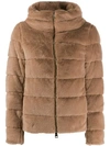 HERNO FAUX-FUR PADDED JACKET