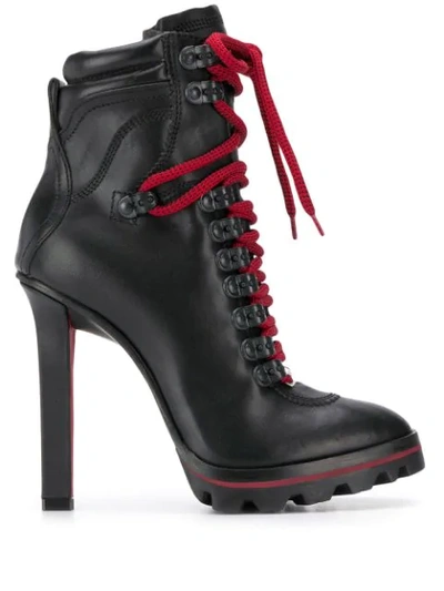 Dsquared2 120mm Yukon Leather Ankle Boots In Black