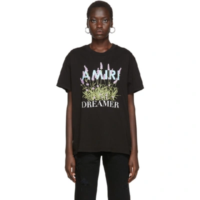 Amiri 黑色 Dreamer 花卉 T 恤 In Black