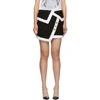 BALMAIN BALMAIN BLACK AND WHITE TWEED WRAP MINISKIRT