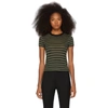 ALEXANDER WANG T ALEXANDERWANG.T KHAKI STRIPE SLUB BOY T-SHIRT