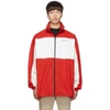 BALENCIAGA BALENCIAGA RED AND WHITE ZIP-UP JACKET