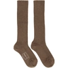 PLAN C PLAN C BROWN LONG SOCKS