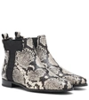 TOD'S SNAKE-EFFECT LEATHER ANKLE BOOTS,P00410791
