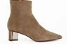 Clergerie Secret Suede Point Toe Booties In Dark Beige