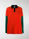 LOEWE KNITTED COLOURBLOCK POLO SHIRT,S3299840SM14304860