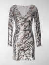 Roberto Cavalli Sequinned Bodycon Dress In Grey