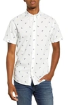 Bonobos Riviera Slim Fit Frog Print Short Sleeve Button-down Shirt In Butterfly - Pink Carmine