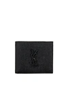 Saint Laurent East West Monogram Wallet In Black