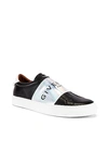 GIVENCHY GIVENCHY URBAN STREET ELASTIC SNEAKERS IN BLACK,WHITE,GIVE-MZ178