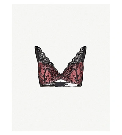 Aubade Courbes Lace Plunge Bra In Charme Noir