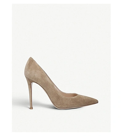 Gianvito Rossi Gianvito 105 Suede Courts In Tan