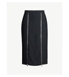 ALEXANDER MCQUEEN ZIPPED FITTED CREPE MIDI SKIRT