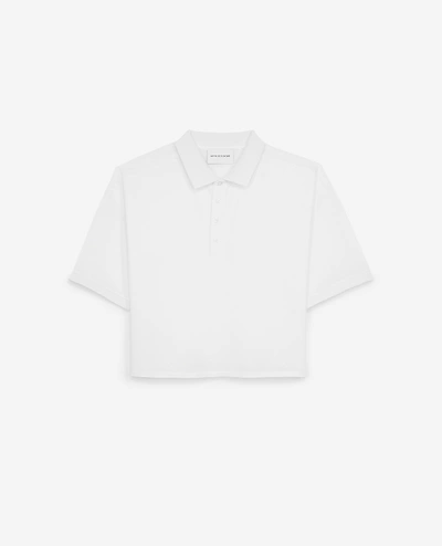 The Kooples Sport Lace-detailled Loose White Polo Shirt