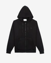 The Kooples Sport Schwarzes Kapuzensweatshirt Mit Details In Black