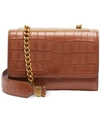 DKNY COOPER LEATHER FLAP CROSSBODY, CREATED FOR MACY'S