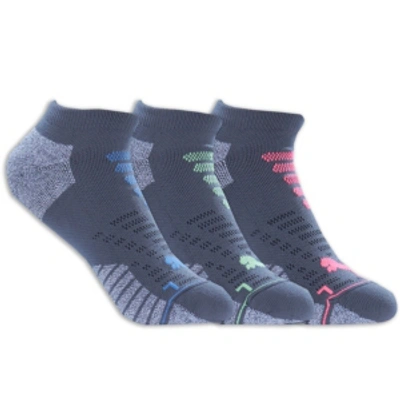 Puma 3-pack Women's 1/2 Terry Low-cut Socks In Gray/blue