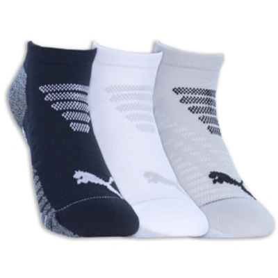 Puma 3-pack Women's 1/2 Terry Low-cut Socks In Black/white