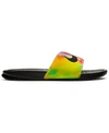 NIKE MEN'S BENASSI JDI PRINT TIE DYE SLIDE SANDALS FROM FINISH LINE