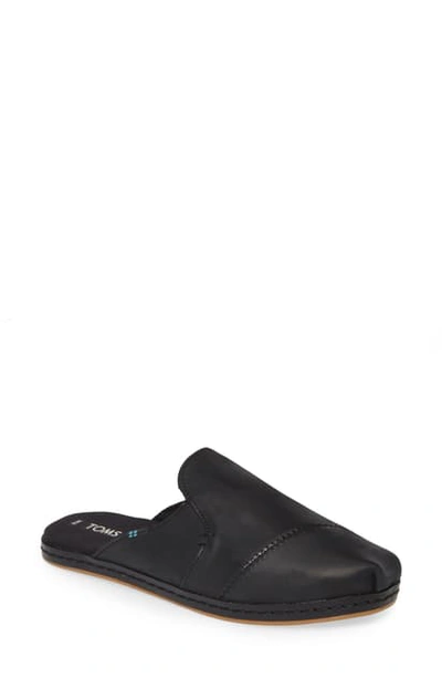 Toms Nova Mule In Black Leather