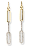 VINCE CAMUTO LINEAR LINK EARRINGS,VJ-402305