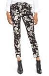 JEN7 BY 7 FOR ALL MANKIND BY 7 FOR ALL MANKIND HIGH WAIST FLORAL PRINT ANKLE SKINNY JEANS,GS0514660B