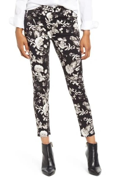 7 For All Mankind By  High Waist Floral Print Ankle Skinny Jeans In Frontier Florals