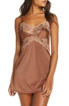 Wacoal Lace Affair Lace & Satin Chemise Nightgown 812256 In Clover/rosebuck