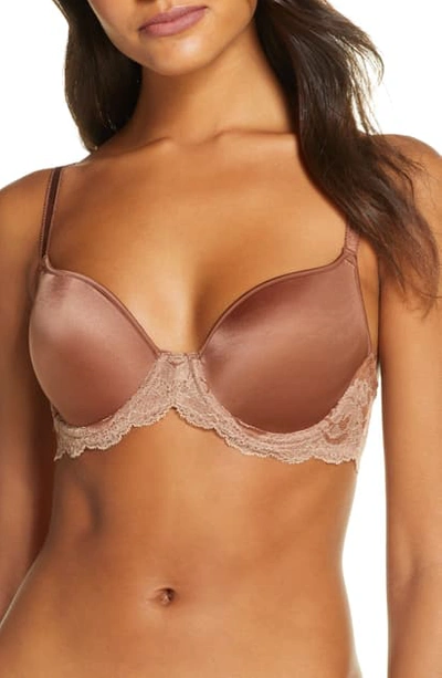 Wacoal Lace Affair Underwire Contour Bra In Clove/ Roebuck