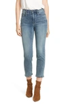Frame Le High Straight Leg Ankle Jeans In Beat