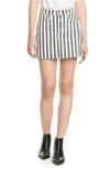 FRAME LE MINI BEATNIK STRIPE DENIM SKIRT,LMSKBST009