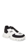 Prada Cloudbust Thunder Lug Platform Sneaker In Black/ White